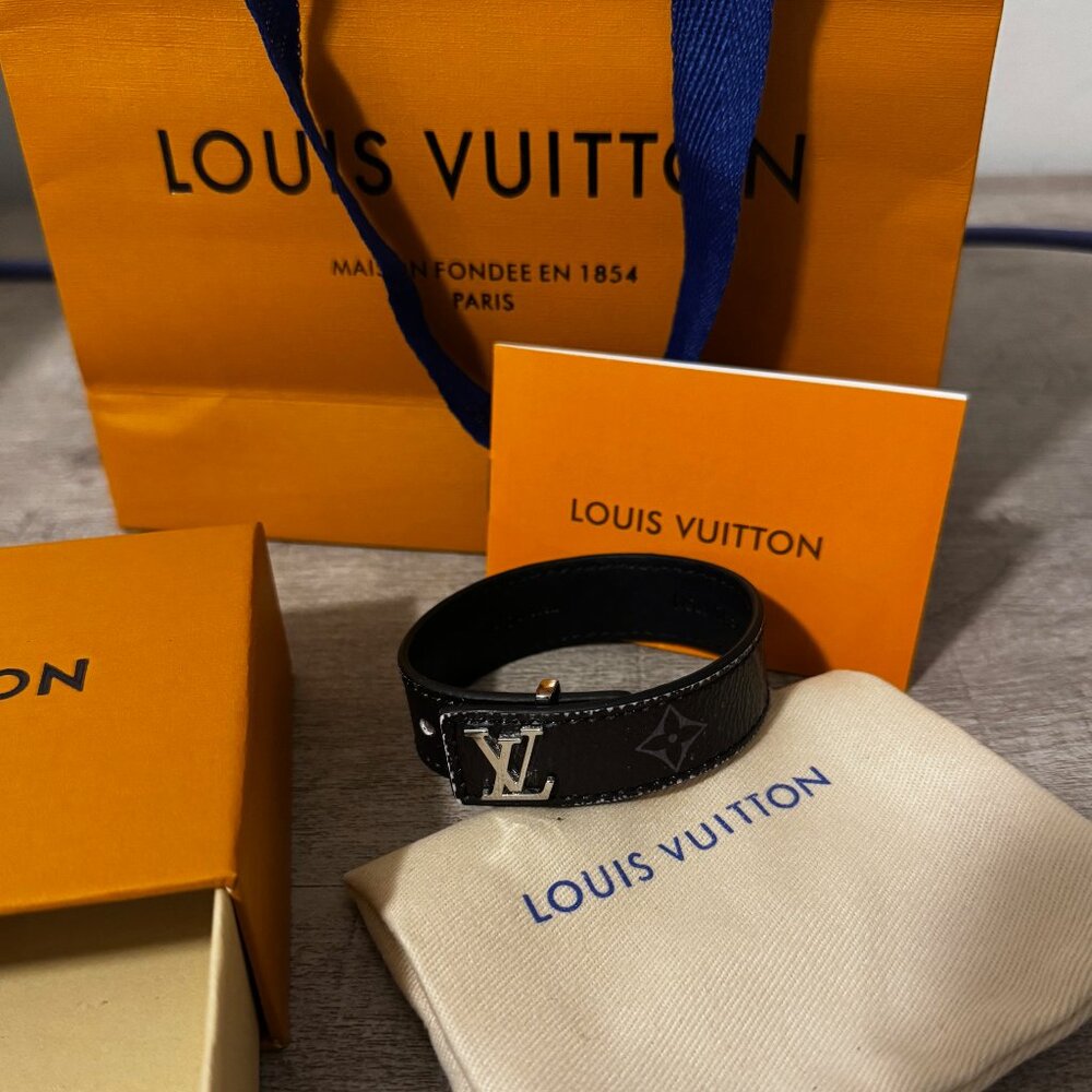 LV Slim Bracelet Monogram Eclipse - image 1